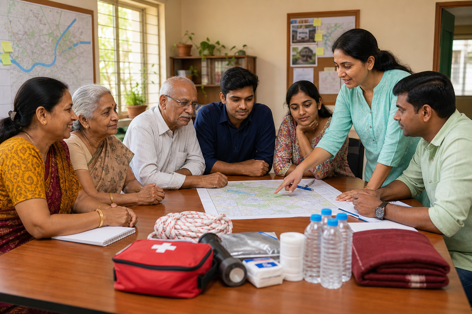 Community members planning local preparedness priorities together