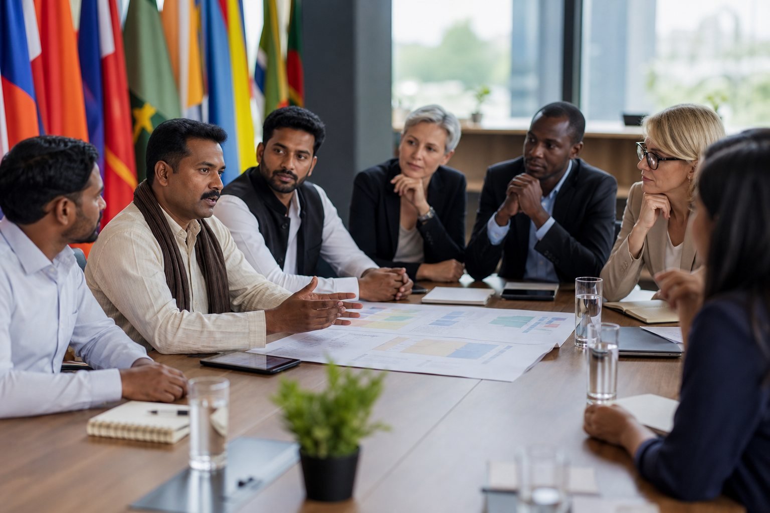 International representatives cooperating on migrant welfare